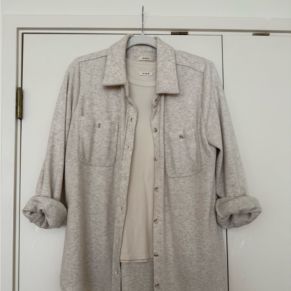 Thread & Supply Light Gray Relaxed Fit Shirt